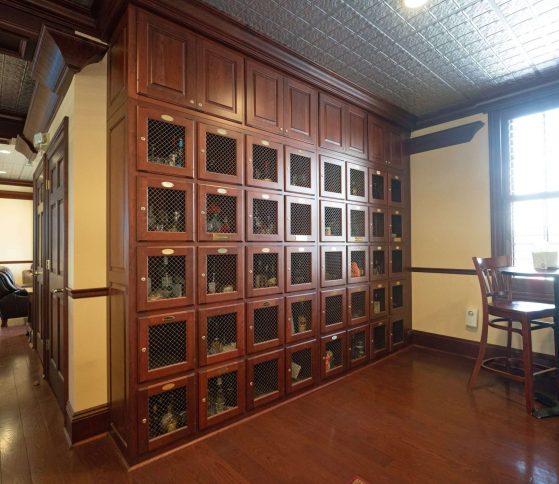 Fort McIntosh interior view with table